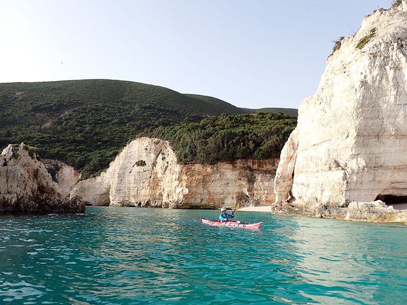 paddling by Fteri beach, west Kefalonia