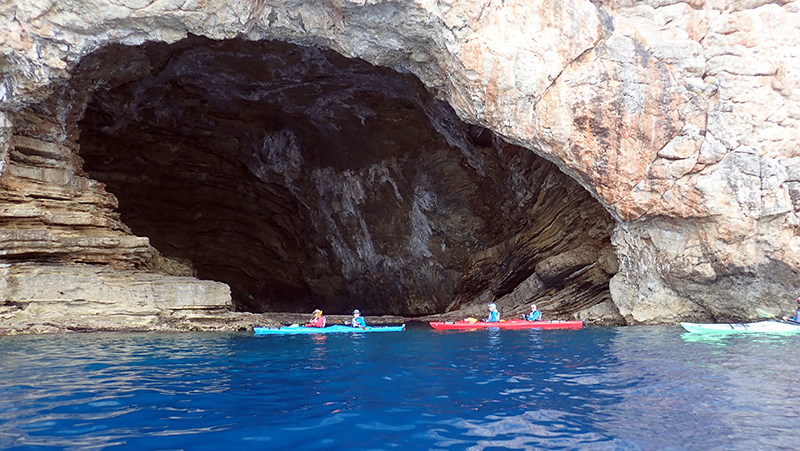 kayaking in sea caves, Lefkada