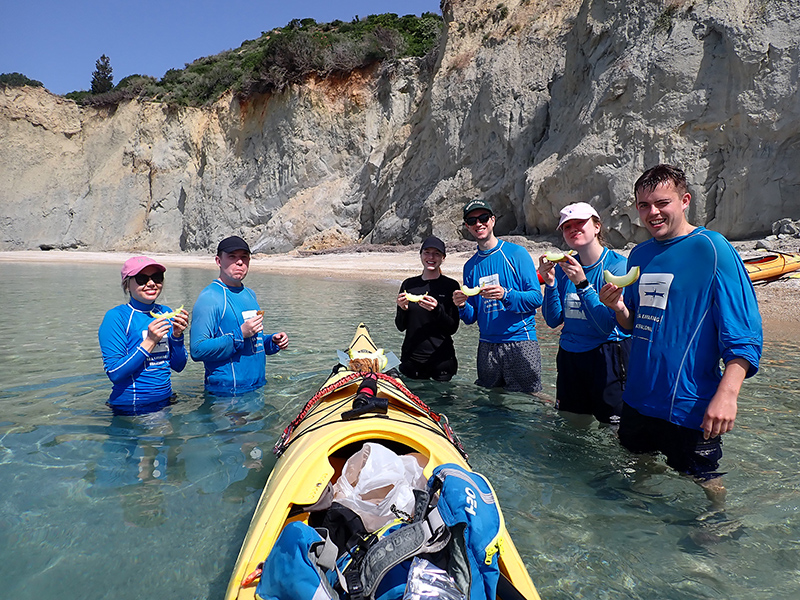 sea caves next to Koroni beach
