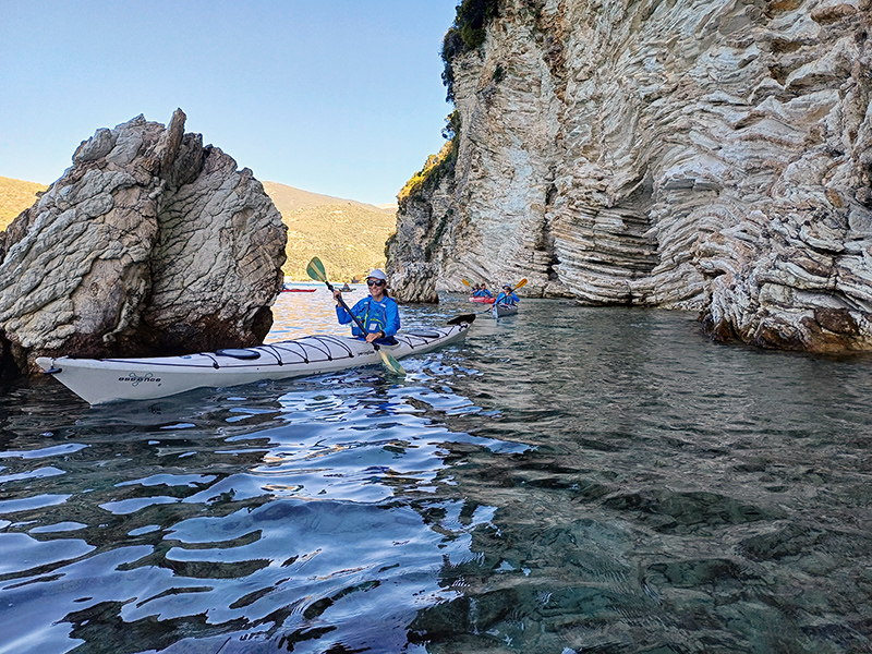 limestone stratification in Poros bay, Lefkada